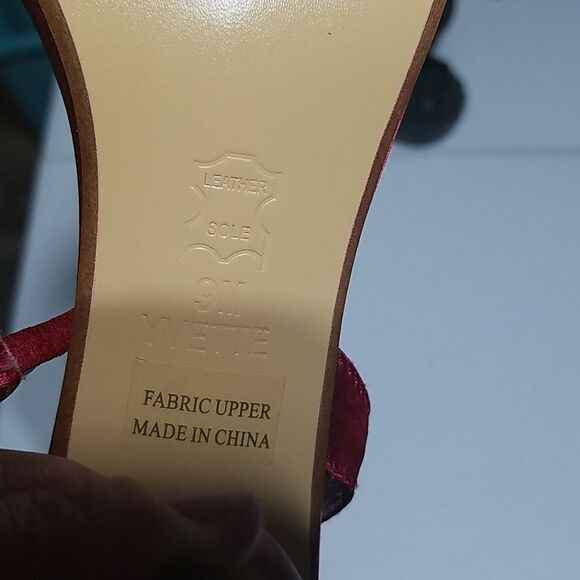 Michaelangelo red bling heels size 9M Yvette - Picture 5 of 7